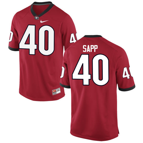 Georgia Bulldogs #40 Theron Sapp College Football Jerseys-Red